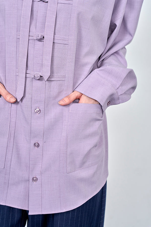 Nora Lily】China loop L/S Shirt-Light Purple-226180001-81F – INTERPLAY