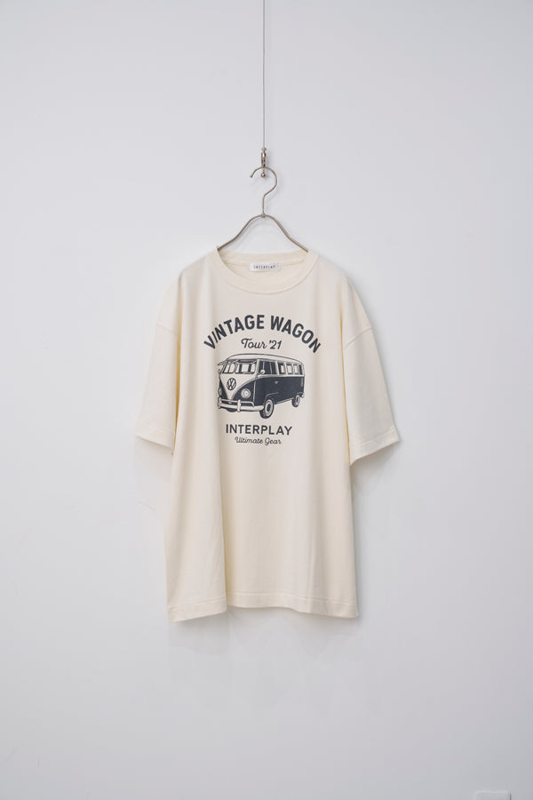 【INTERPLAY】Vintage Wagon S/S Tee-Off White-625320001-01L & XL