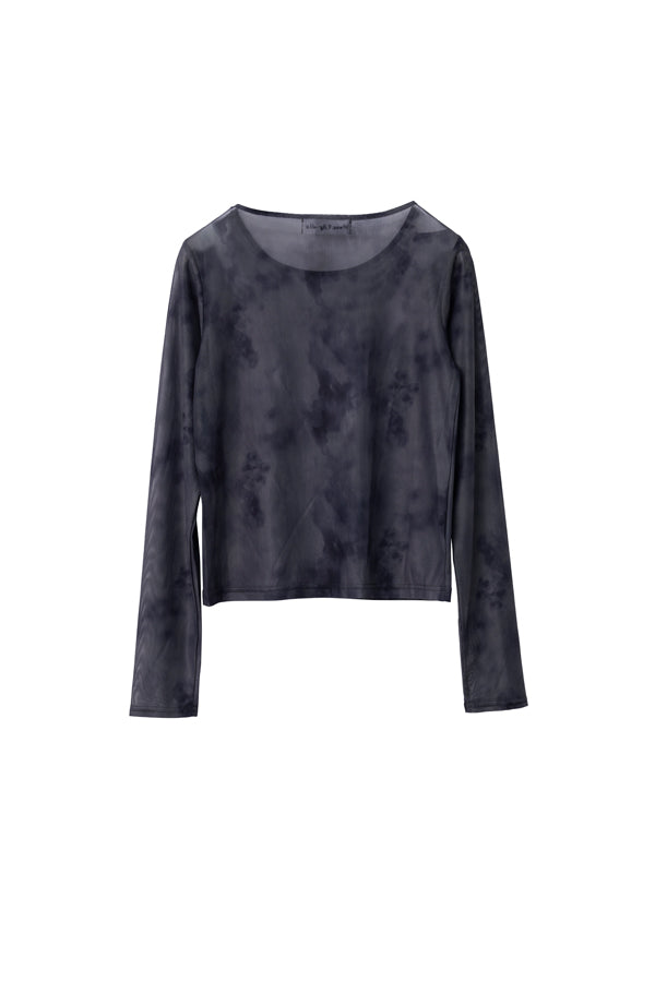 【Nora Lily】「elle」Tie dyeing sheer Top 2-Black Tie Dye-225380144-19F