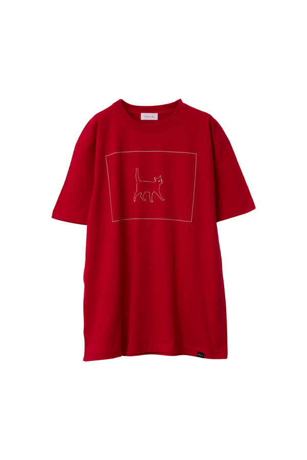 【Nora Lily】Cage Cat S/S Tee-RED-225320001-62L