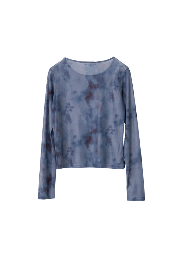 【Nora Lily】「elle」Tie dyeing sheer Top 2-Grey Tie Dye-225380144-12F