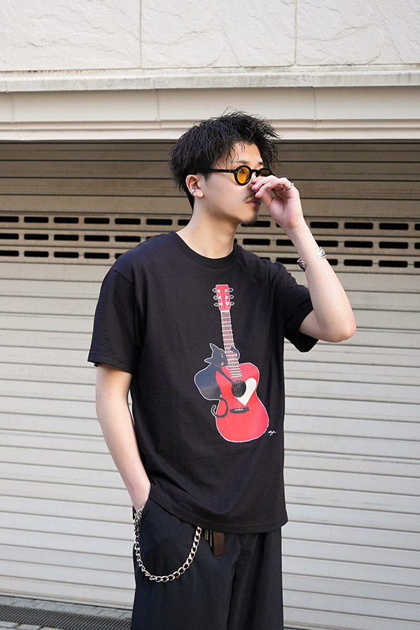 【INTERPLAY x TAKERU】Acoustic Meow Tee Shirt(UNISEX)-BLACK- 624120008-19
