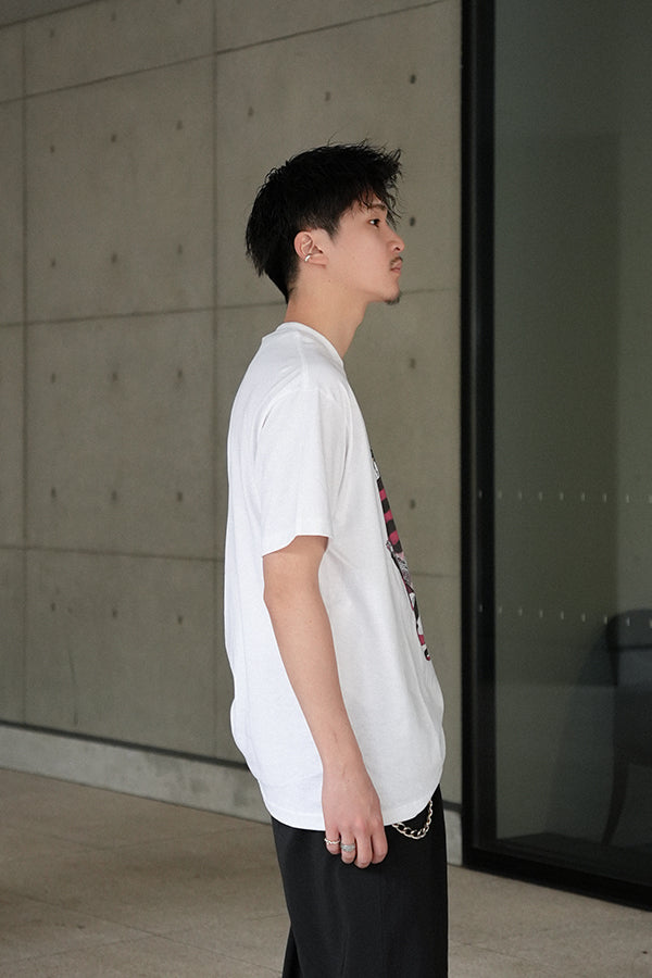 【INTERPLAY x TAKERU】Crazy TV man Tee Shirt(UNISEX)-WHITE- 624120009-01