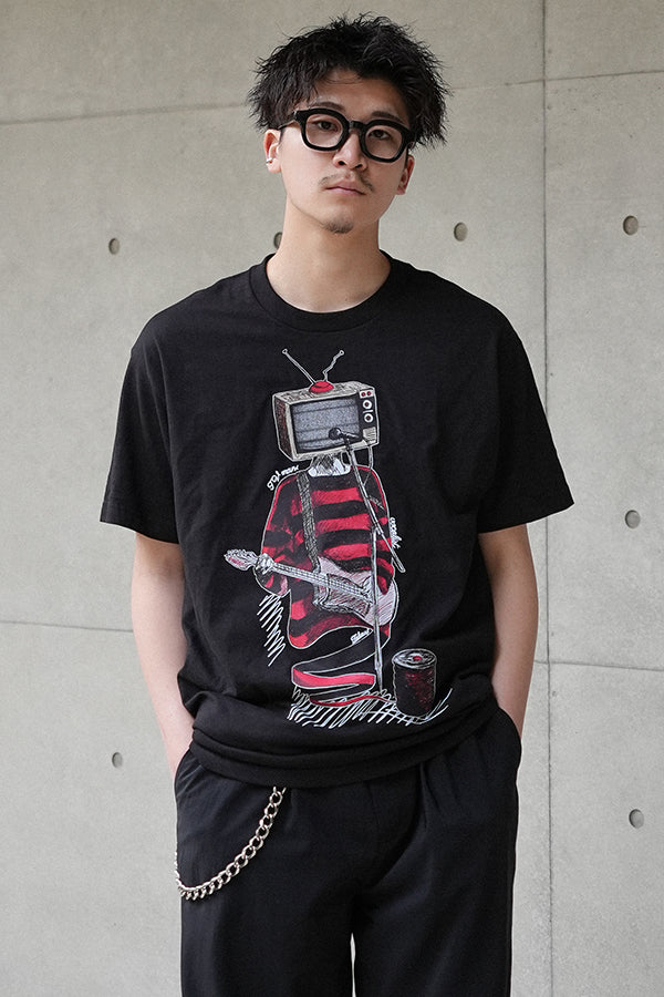 【INTERPLAY x TAKERU】Crazy TV man Tee Shirt(UNISEX)-BLACK- 624120009-19