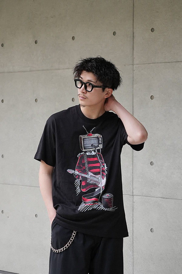 【INTERPLAY x TAKERU】Crazy TV man Tee Shirt(UNISEX)-BLACK- 624120009-19