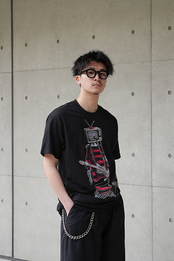 【INTERPLAY x TAKERU】Crazy TV man Tee Shirt(UNISEX)-BLACK- 624120009-19