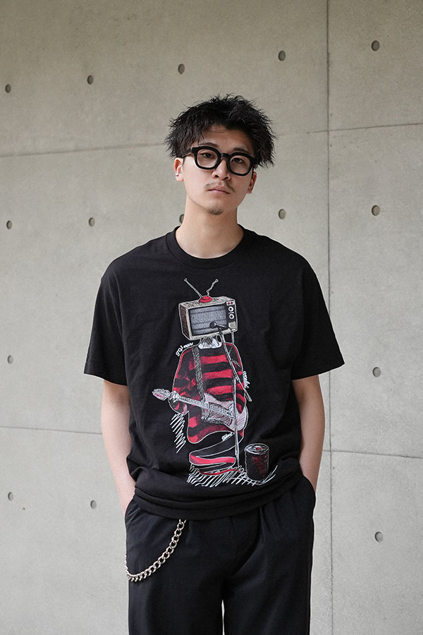 【INTERPLAY x TAKERU】Crazy TV man Tee Shirt(UNISEX)-BLACK- 624120009-19