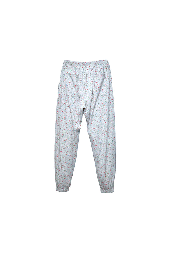 【INTERPLAY x AYA】Waffle Flower Jogger Pants(Women)-GREY x red-624360005-12S/M-2サイズ展開