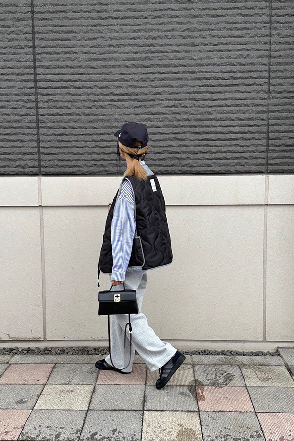 【INTERPLAY x AYA】Switching Quilt Vest-BLACK-624542003-19F