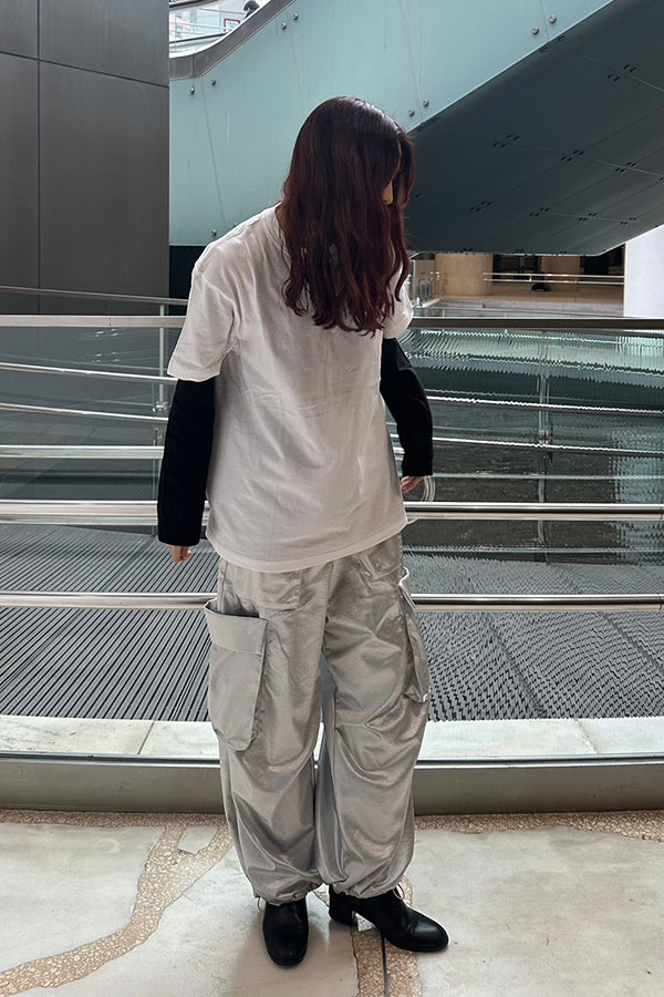 【INTERPLAY】Script EMB. LOGO Short Sleeve Tee Shirt White/Natural/Black 625120019-01/04/19L