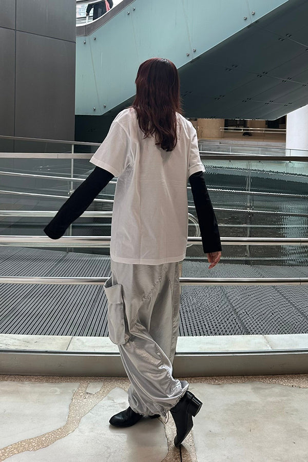 【INTERPLAY】Script EMB. LOGO Short Sleeve Tee Shirt White/Natural/Black 625120019-01/04/19L