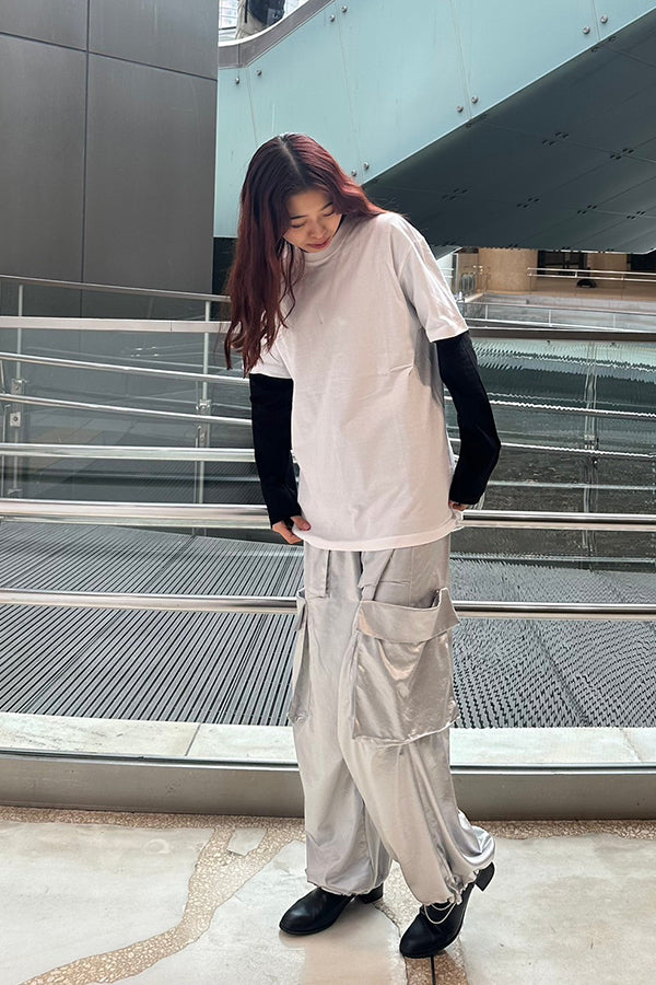 【INTERPLAY】Script EMB. LOGO Short Sleeve Tee Shirt White/Natural/Black 625120019-01/04/19L