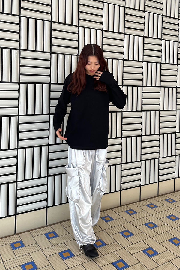 【INTERPLAY】Script EMB. LOGO Long Sleeve Tee Shirt White/Natural/Black 625120020-01/04/19L