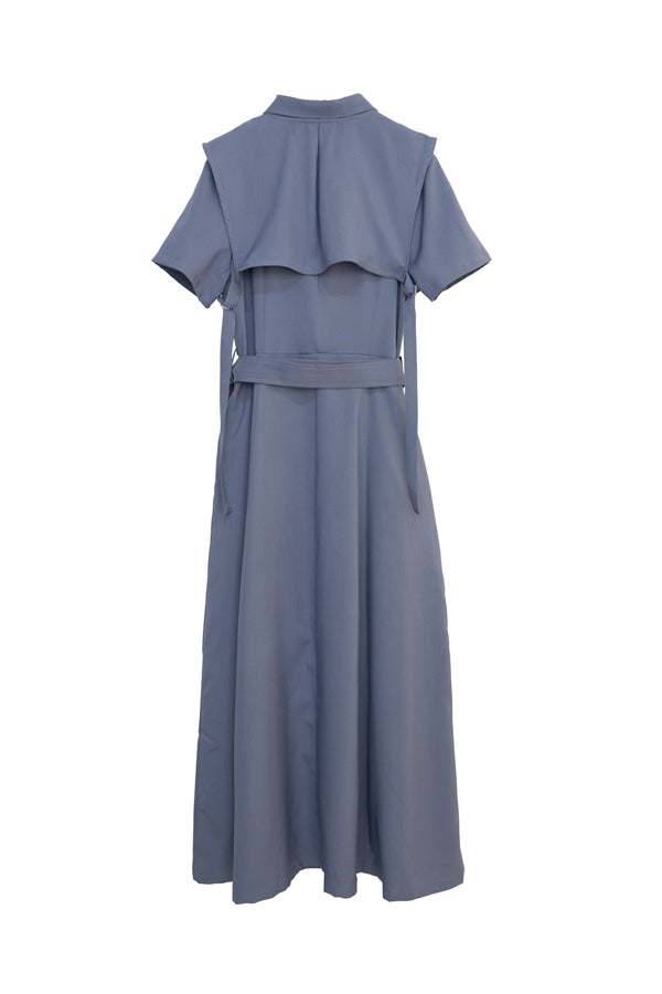 【INTERPLAY x MAYUKO】Breeze Layer Dress-Blue-625150001-92F