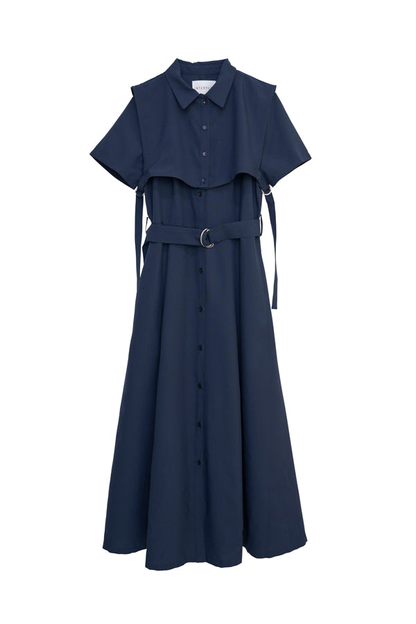 【INTERPLAY x MAYUKO】Breeze Layer Dress-Navy-625150001-93F
