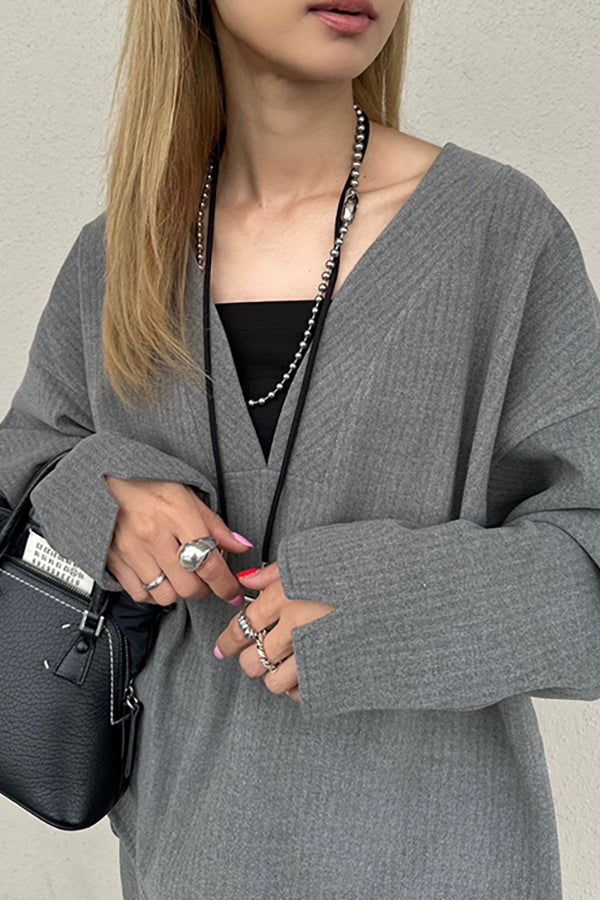 【INTERPLAY x AYA】Compressed Top-Grey-625380007-12F