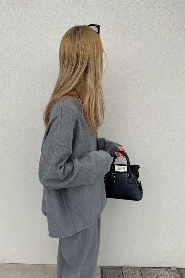 【INTERPLAY x AYA】Compressed Top-Grey-625380007-12F