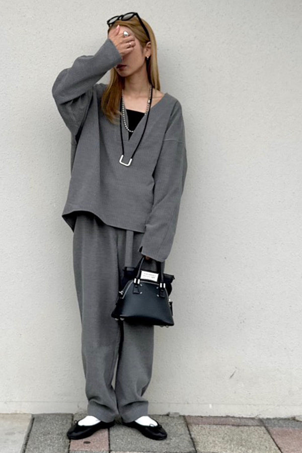 【INTERPLAY x AYA】Compressed Top-Grey-625380007-12F