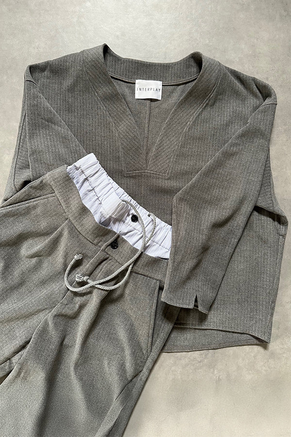 【INTERPLAY x AYA】Compressed Top-Grey-625380007-12F