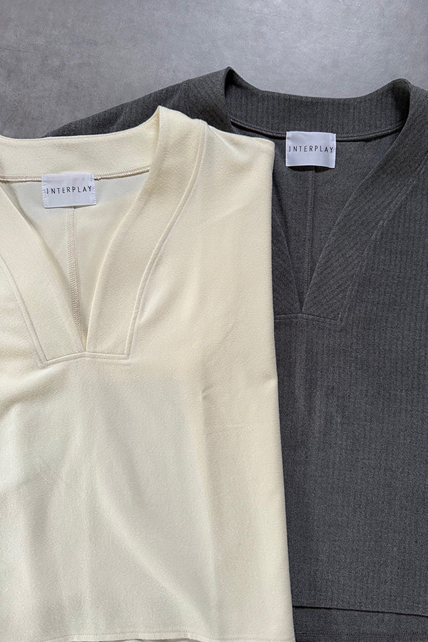 【INTERPLAY x AYA】Compressed Top-Ivory-625380007-04F