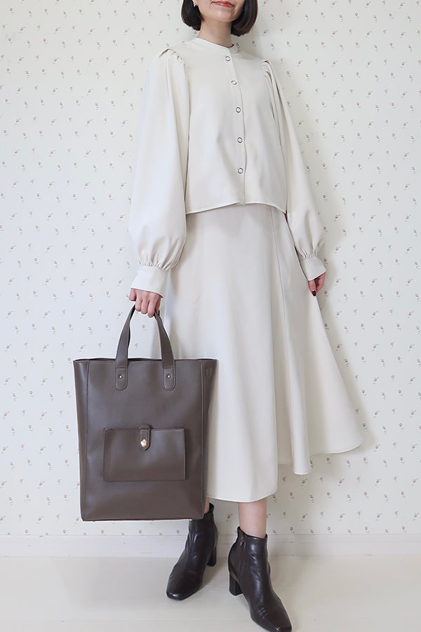 【INTERPLAY x MAYUKO】Button Up Puff Bolero Jacket-Ivory-625542009-04F