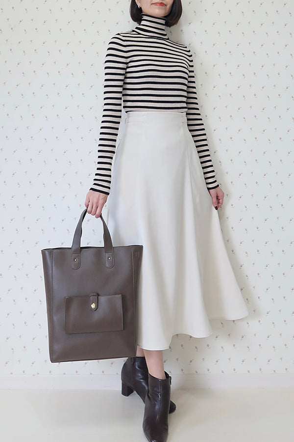 【INTERPLAY x MAYUKO】Belted Gather Flare Skirt-Ivory-625560010-04F