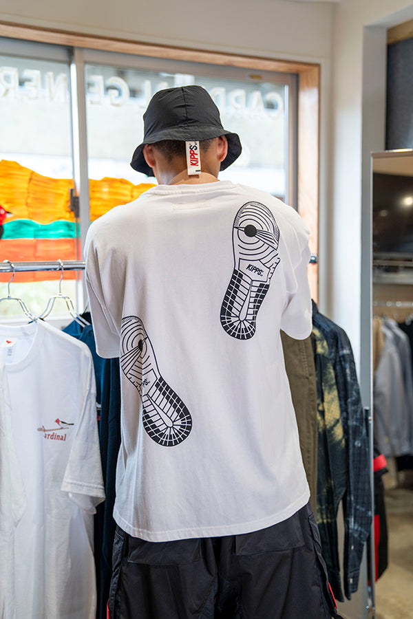 【KIPPS-SWP】Shoelace dropping embroidery SS Tee<UNISEX> -WHITE-B-663220001-02
