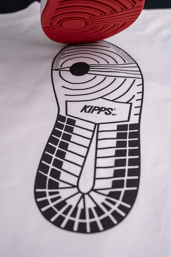 【KIPPS-SWP】Shoelace dropping embroidery SS Tee<UNISEX> -WHITE-B-663220001-02