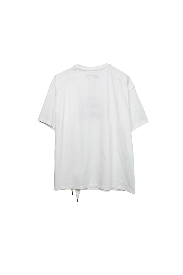 【KIPPS-SWP】Shoelace dropping embroidery SS Tee<UNISEX> -WHITE-E-663220001-05