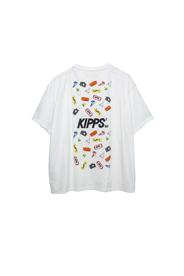 【KIPPS-SWP】Shoelace dropping embroidery SS Tee<UNISEX> -WHITE-C-663220001-03