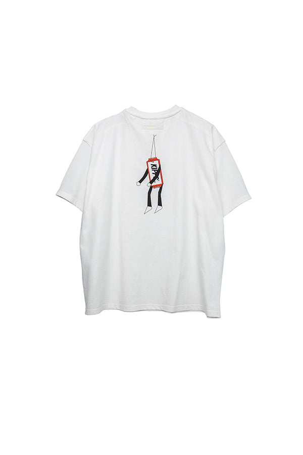 【KIPPS-SWP】Shoelace dropping embroidery SS Tee<UNISEX> -WHITE-D-663220001-04