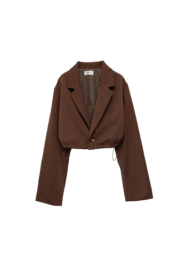 【Nora Lily】Short Length Jacket-BROWN-223542051-42