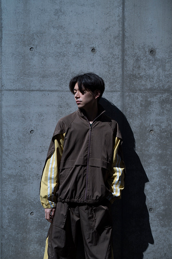 【Nora Lily】 Spring Track Top(UNISEX)-BROWN x Mustard-224142073-42