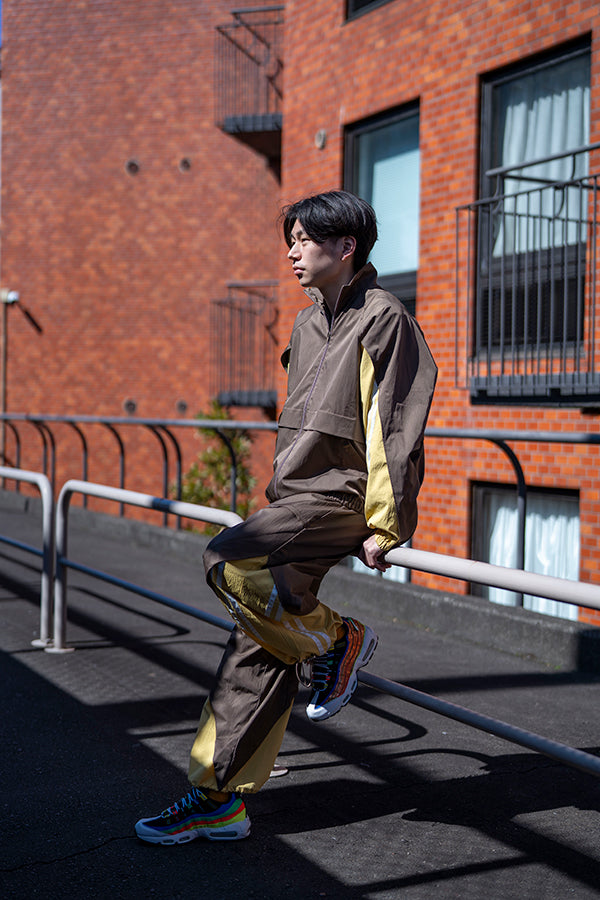 【Nora Lily】 Spring Track Top(UNISEX)-BROWN x Mustard-224142073-42