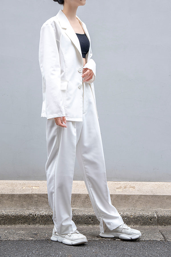 【Nora Lily】 Tapered 2 Tuck Pants(UNISEX) -WHITE-223360027-01