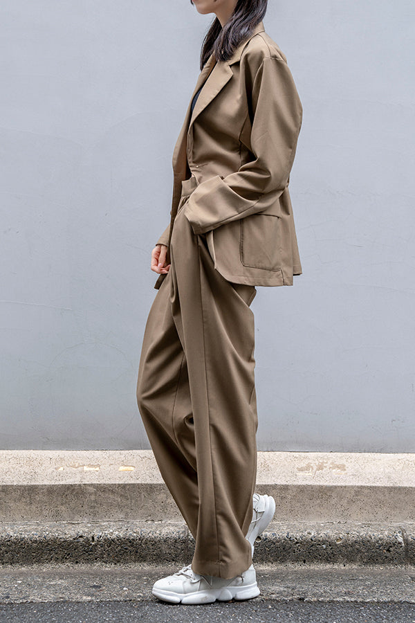 【Nora Lily】 Tapered 2 Tuck Pants(UNISEX) -BEIGE-223360027-62