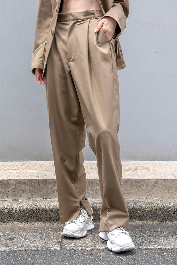 【Nora Lily】 Tapered 2 Tuck Pants(UNISEX) -BEIGE-223360027-62