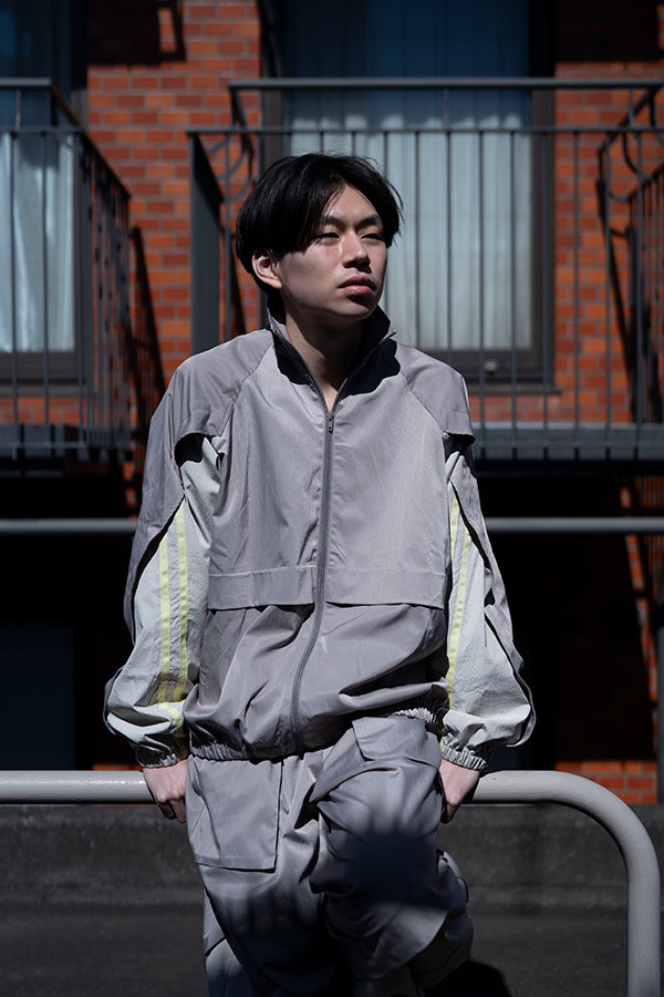 【Nora Lily】 Spring Track Top(UNISEX)-GREY x Light Grey-224142073-12