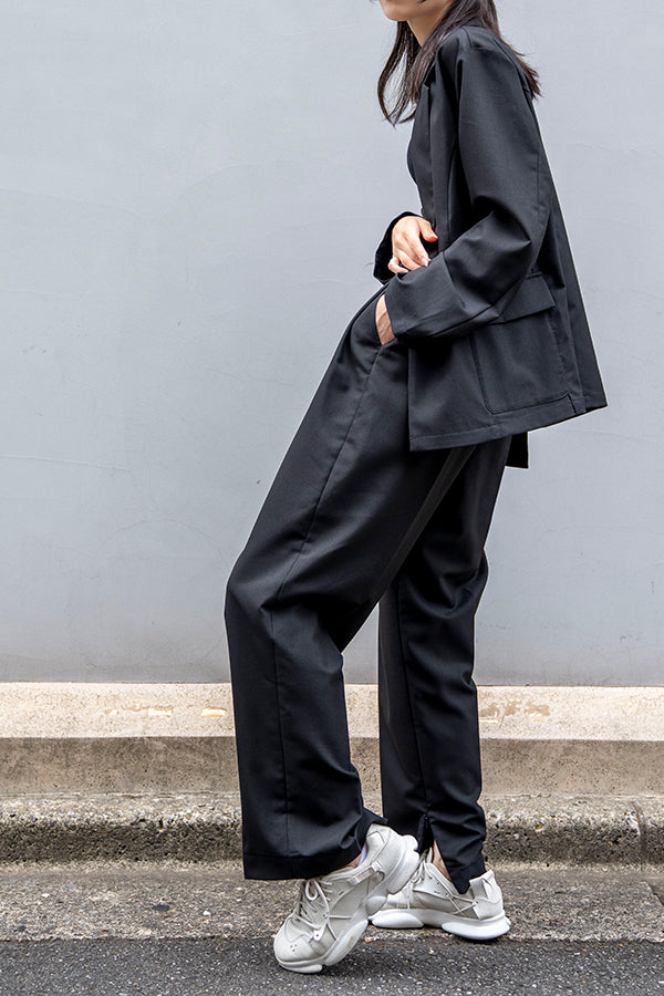 【Nora Lily】 Tapered 2 Tuck Pants(UNISEX) -BLACK-223360027-19