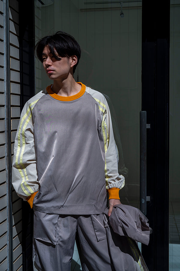 【Nora Lily】 Spring Track Pull Over(UNISEX)-GREY x Light Grey-224180072-12