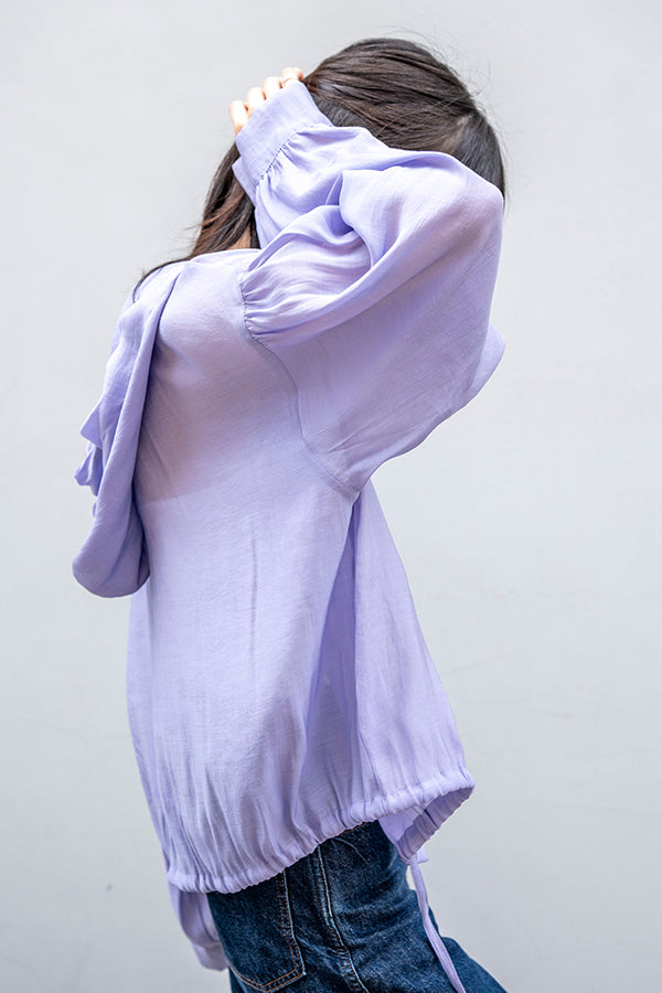 【Nora Lily】 See-through Hooded Shirt -LAVENDER-223380058-81