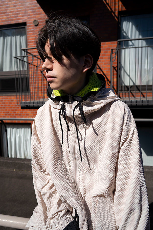 【Nora Lily】 Spring Hooded Coat(UNISEX)-Light BEIGE x Black-224142071-50