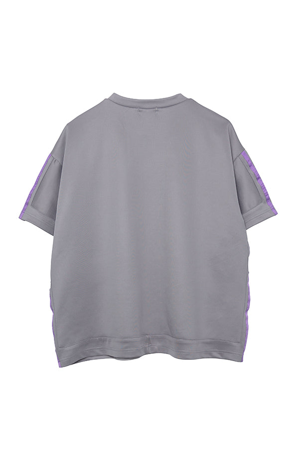 【Nora Lily】Jersey Line S/S Pullover<UNISEX> -GREY x pur-223380060120
