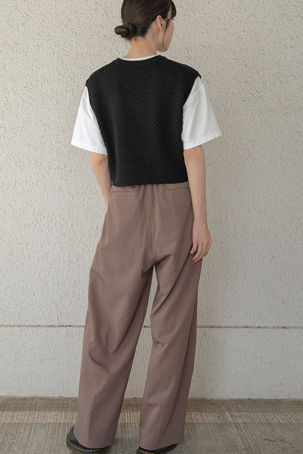 【Nora Lily】 Warm Short Knit Vest(Women) -BLACK-223512007-19