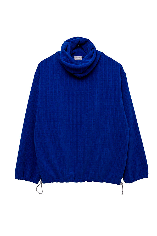 【Nora Lily】 Volume High Neck Jacquard Pull Over(UNISEX)-BLUE-223580065-92