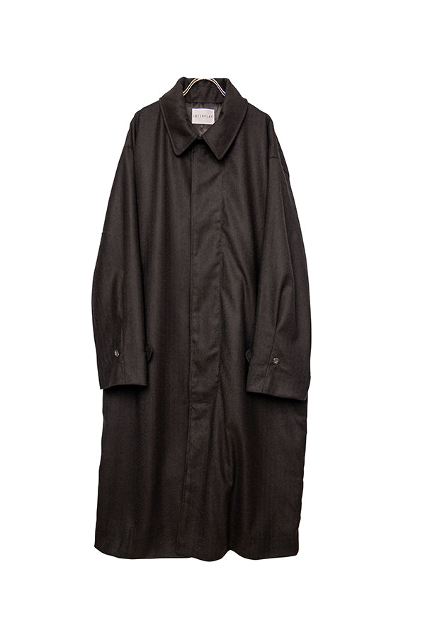 【INTERPLAY x TAKERU】 Herringbone Long Coat(Men)-BLACKヘリンボーン- 623542005-19