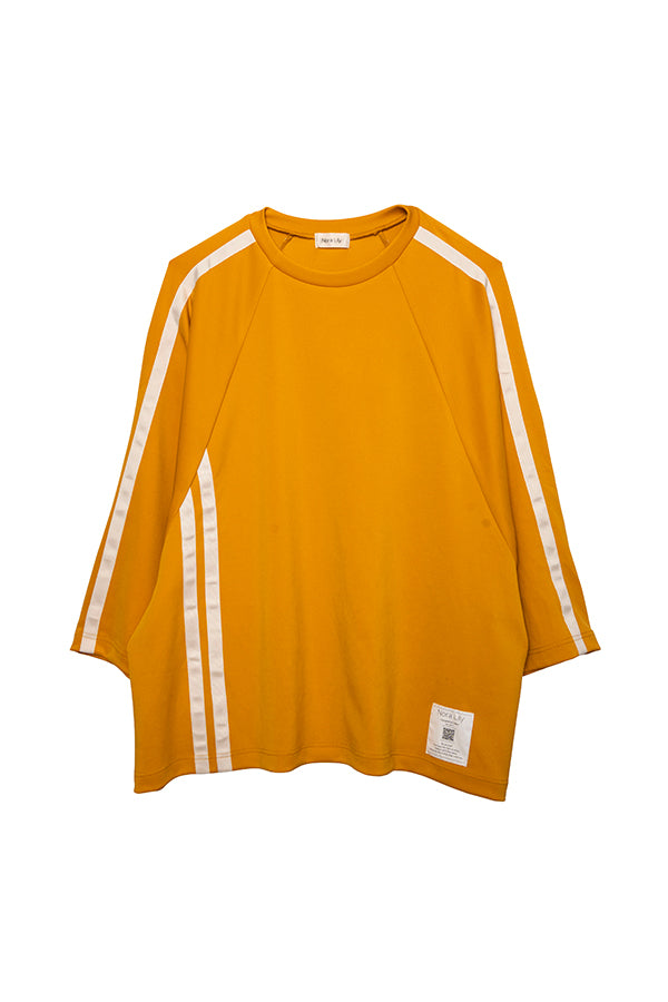 【NoraLily】Line Cut S/S Pullover-YELLOW- (UNISEX)