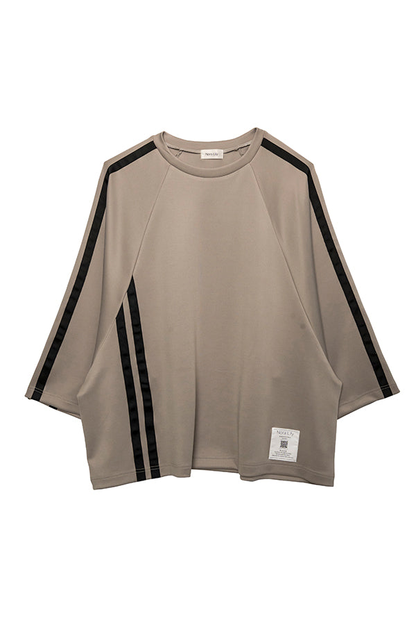 【NoraLily】Line Cut S/S Pullover-GREY- (UNISEX)