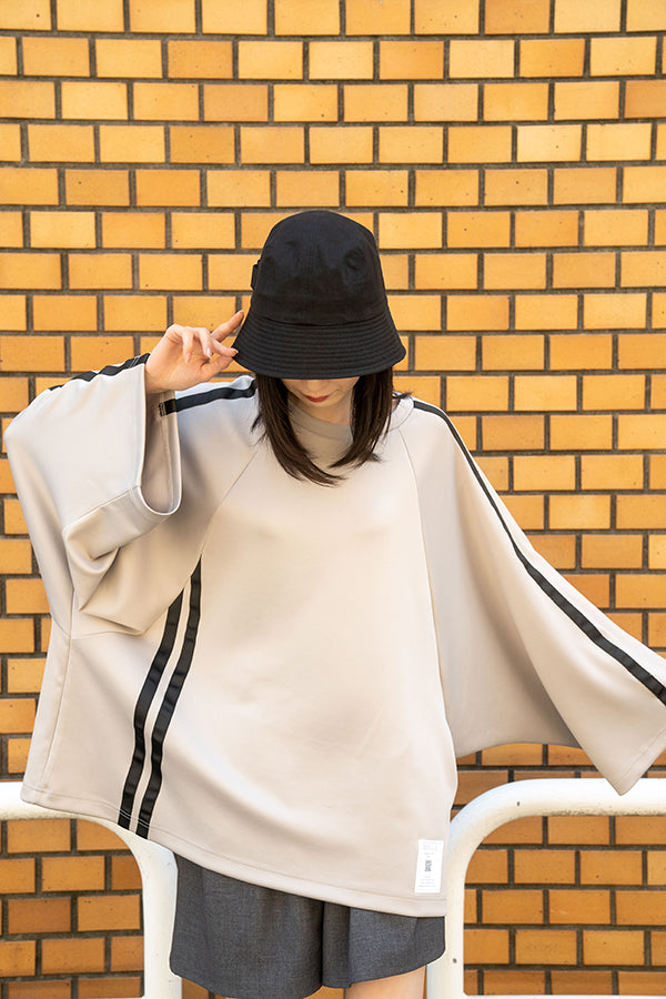 【NoraLily】Line Cut S/S Pullover-GREY- (UNISEX)