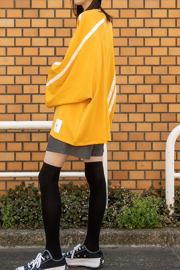 【NoraLily】Line Cut S/S Pullover-YELLOW- (UNISEX)